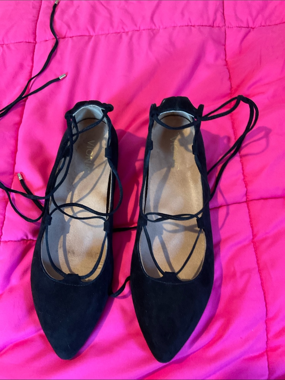 Vionic ballet flats with ankle lace women’s Size 8.5